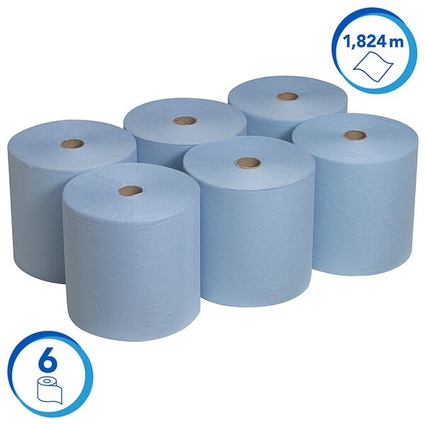 KC Scott® Blue Rolled Hand Towels 6668 - 6 x 304m 6 KC Scott® Blue Rolled Hand Towels 6668 - 6 x 304m - Image 6
