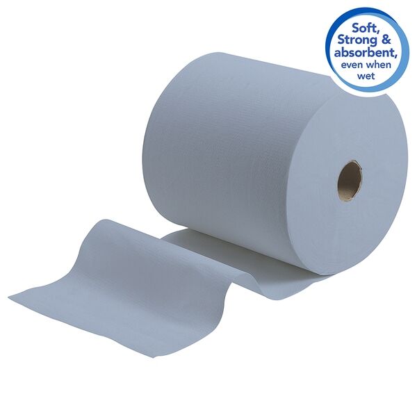 KC Scott® Blue Rolled Hand Towels 6668 - 6 x 304m 4 KC Scott® Blue Rolled Hand Towels 6668 - 6 x 304m - Image 4