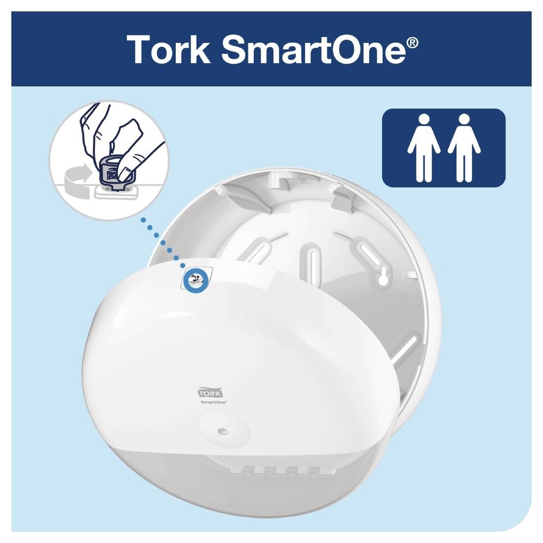 Tork SmartOne® Mini Toilet Roll Dispenser T9 2 Tork SmartOne® Mini Toilet Roll Dispenser T9 - Image 2