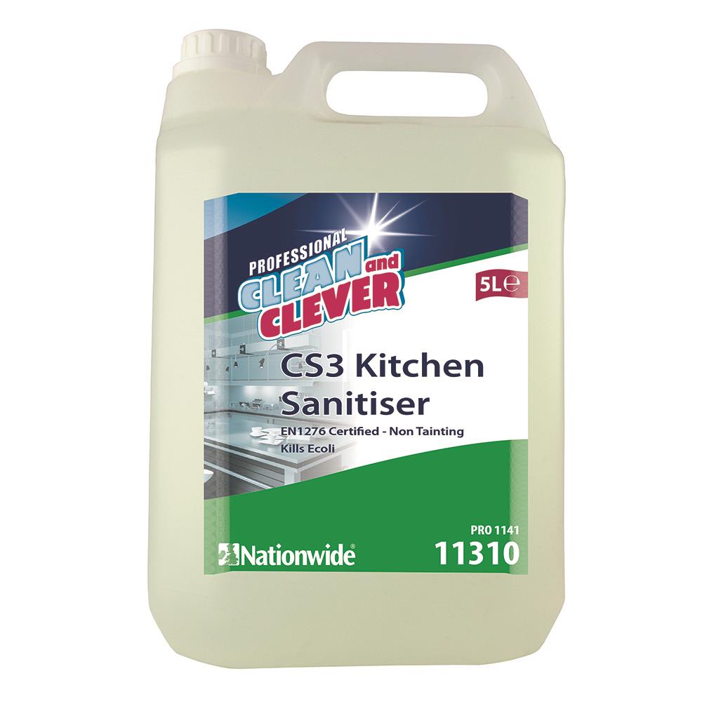 Clean & Clever Kitchen Cleaner/Sanitiser 5Lts 1 Clean & Clever Kitchen Cleaner/Sanitiser 5Lts