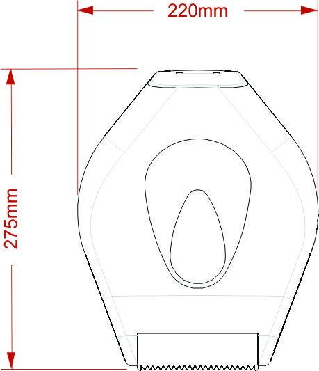 Brightwell Mini-Jumbo Toilet Roll Dispenser 3 Brightwell Mini-Jumbo Toilet Roll Dispenser - Image 3