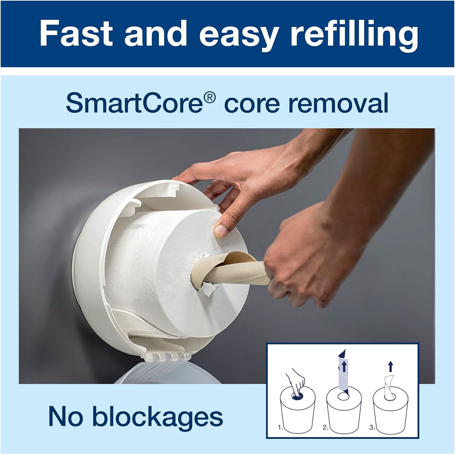 Tork Smartone Toilet Roll 2 Ply White T8 3 Tork Smartone Toilet Roll 2 Ply White T8 - Image 3