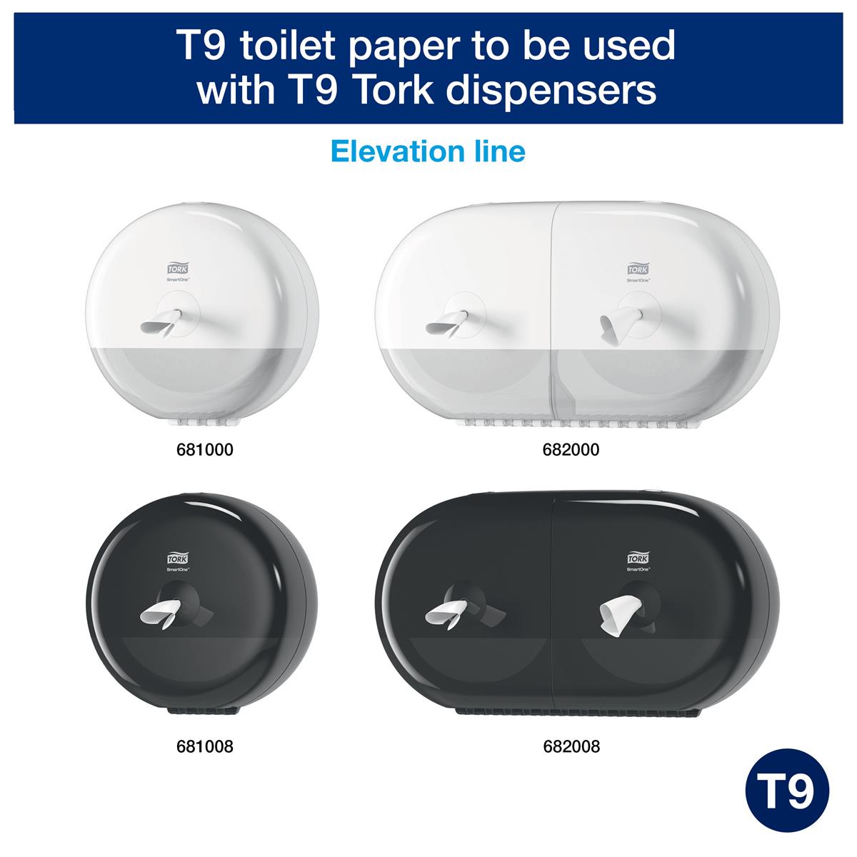 Tork SmartOne White Mini Toilet Roll 2Ply (PK of 12) 3 Tork SmartOne White Mini Toilet Roll 2Ply (PK of 12) - Image 3