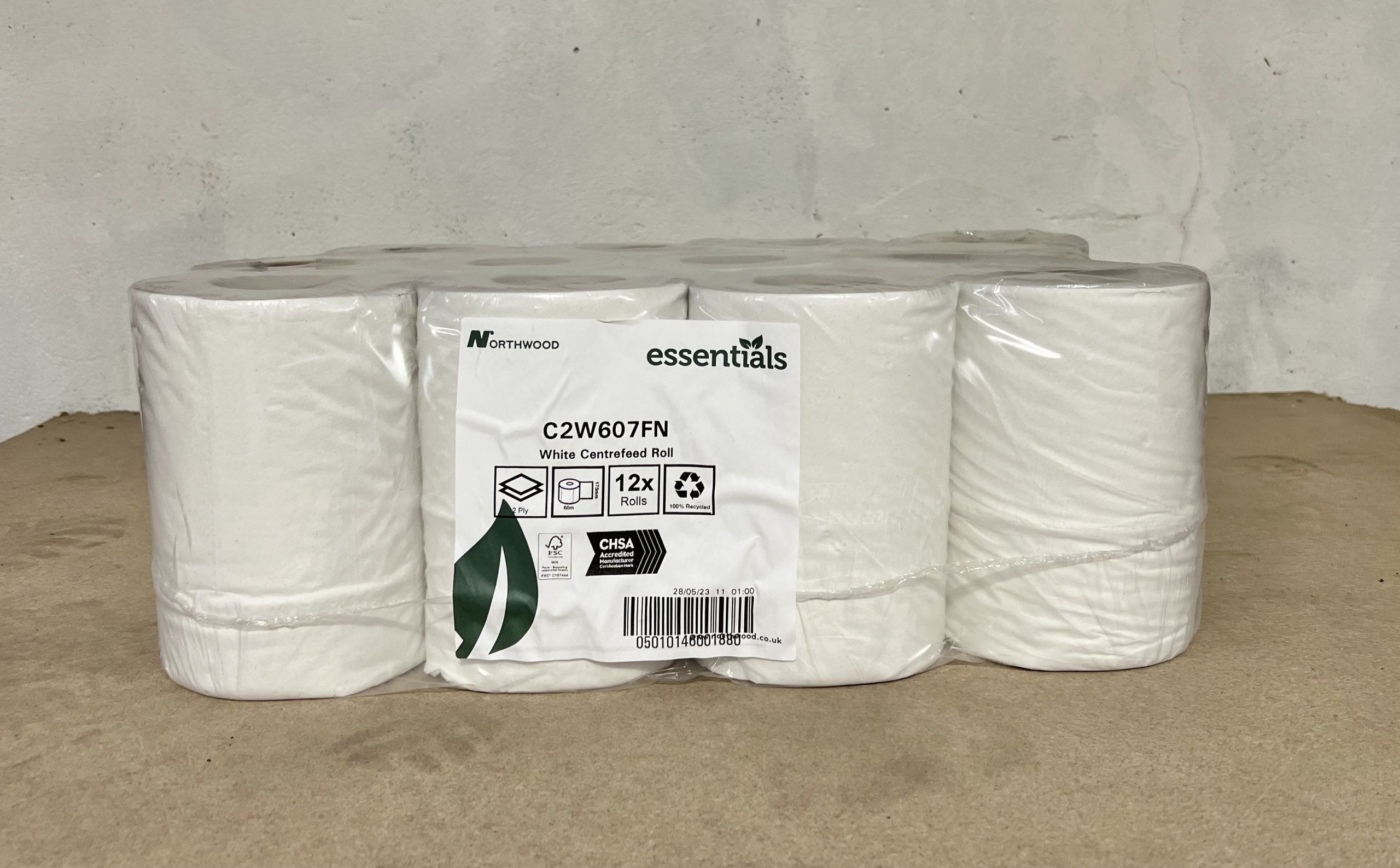 White Mini Centrefeed Rolls, 12 Pack 2 White Mini Centrefeed Rolls, 12 Pack - Image 2