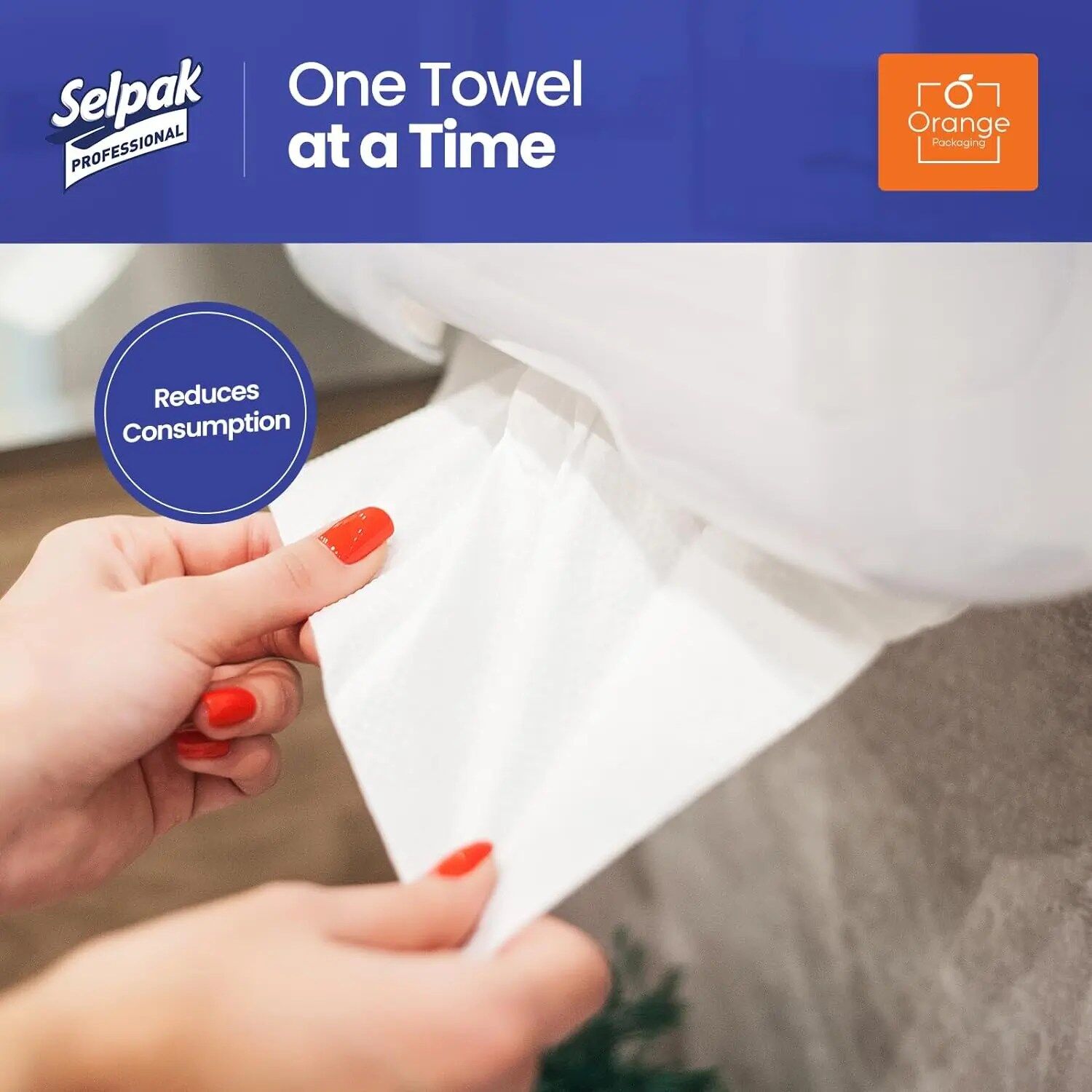 Selpak Grey Hand Towel Dispenser 2 Selpak Grey Hand Towel Dispenser - Image 2