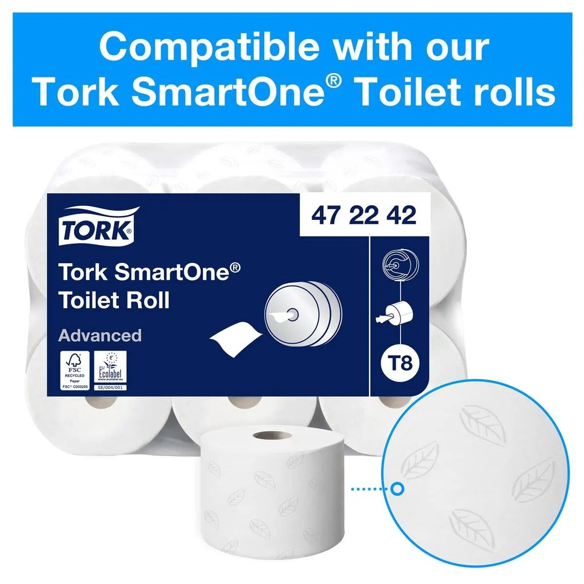 Tork SmartOne® Toilet Roll Dispenser, T8 Refill 3 Tork SmartOne® Toilet Roll Dispenser, T8 Refill - Image 3