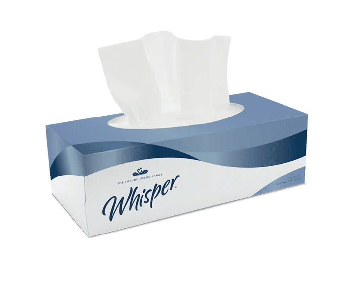 Whisper White Facial Tissues 100 x 36 1 Whisper White Facial Tissues 100 x 36