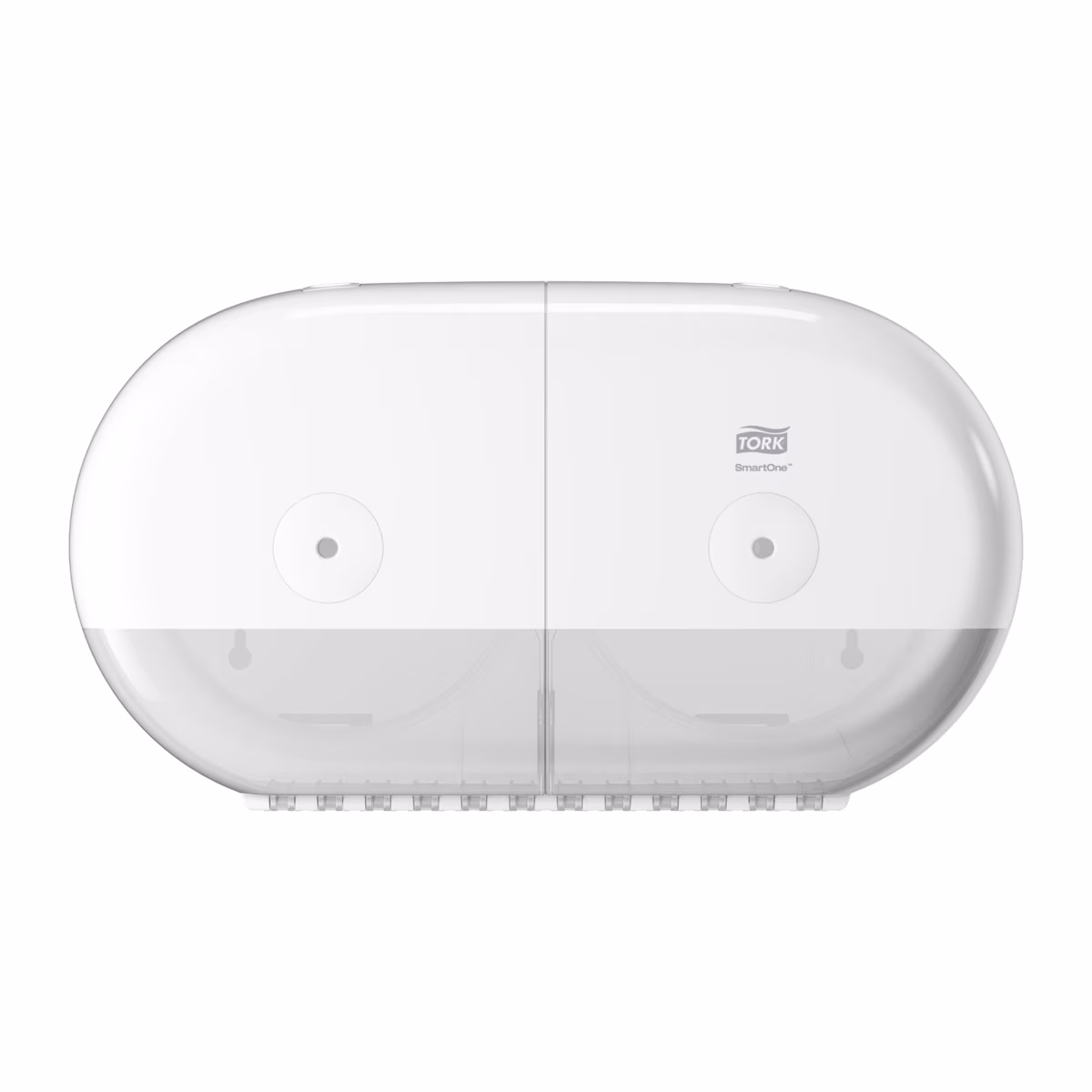 Tork SmartOne® Mini Twin Toilet Roll Dispenser White T9 1 Tork SmartOne® Mini Twin Toilet Roll Dispenser White T9